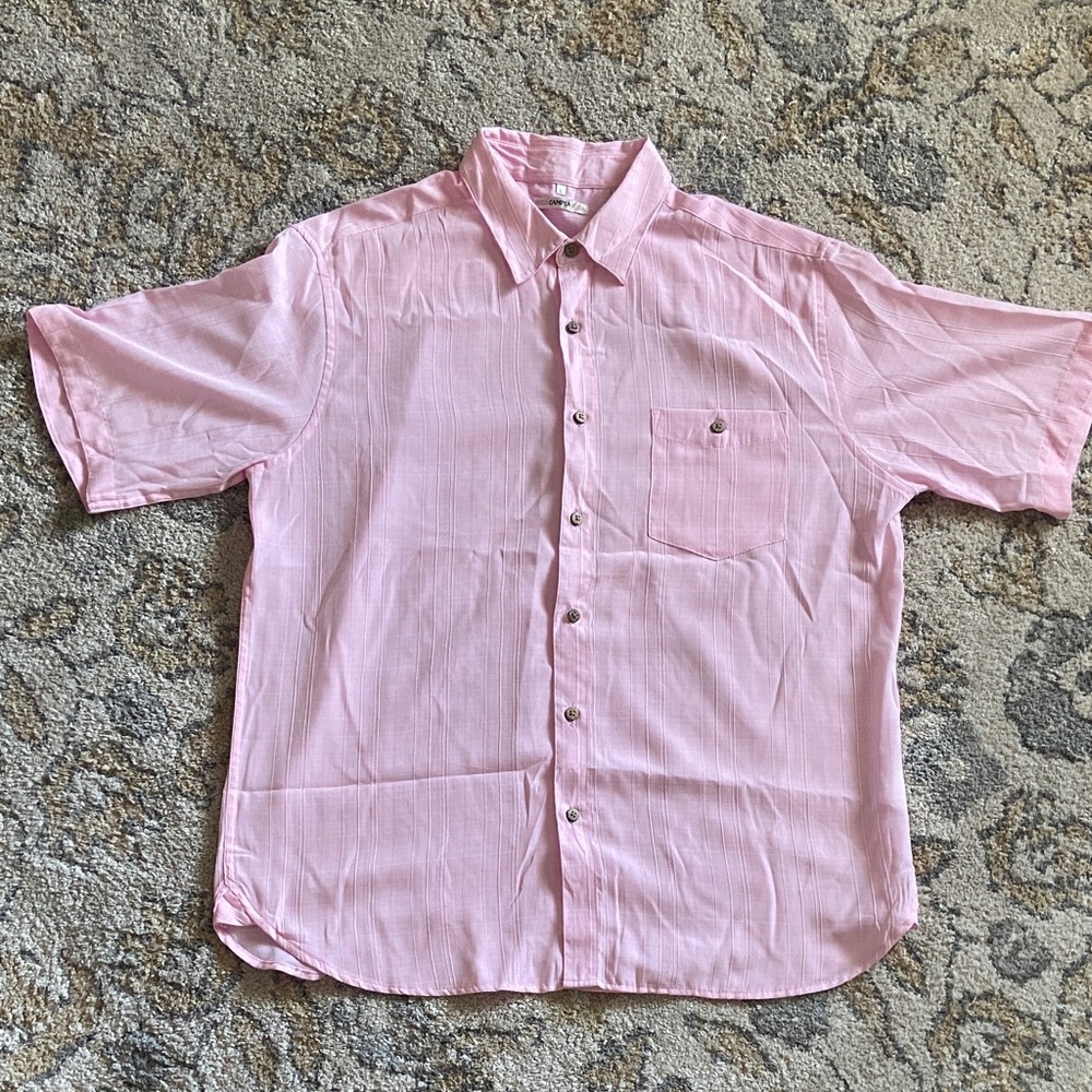 Moda Campia Casual Pink Button Down Shirt for Men